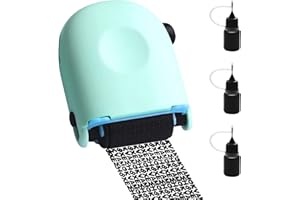 MEIEGOU Confidential Roller Stamp Address Blocker Stamp, Identity Theft Protection Roller Stamp Protect Your Privacy, Data Defender Anti Theft and Privacy Safety(Blue Roller Stamp + 3 Refills)