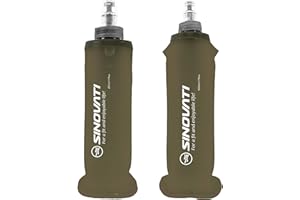 SINOVATI® Składane butelki na napoje, z termoplastycznego poliuretanu (TPU), miękka butelka, butelka na wodę, nie zawiera BPA, sportowa butelka na plecak, rower, wędrówki, jogging, kemping i