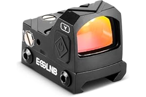 ‎ESSLNB ESSLNB Red Dot Visier Airsoft Scope 2MOA 12 Helligkeitsstufen Voll multivergütetes Prisma Wasserdicht Stoßfest mit 20mm/22mm Weaver/Picatinny Schienenmontage und Objektivabdeckungen für die Jagd