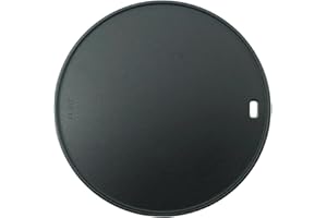 GRILLJOB Rotondo Pizza Steel 30,5 cm – 3D Cast crea splendide croste, ghisa smaltata pizza pietra cottura per forno, piastra rotonda in ghisa, velocità in acciaio pizza e anche riscaldamento piastra in acciaio