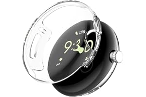 KOELAA For Google Pixel Watch/Google Pixel Watch 2 Case, Case with Screen Protector for Google Pixel Watch 2, Soft TPU Full Coverage Screen Cover Case, [Touch Sensitive] [Scratch-Resistant] [Full Protection]