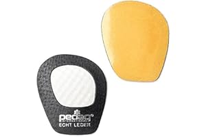 Pedag 2832 Girl Selbstklebende Vorfuß-Griff für Pumps und Sandalen, schwarzes Leder, Einheitsgröße, 1 Paar