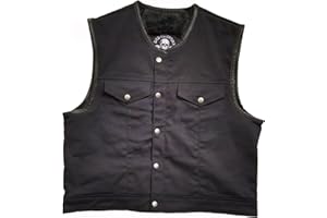 Bad Company Leatherwear Jeansweste Bad Co.Denim Zip Bikerweste Kutte Rockerkutte… Gr.: L