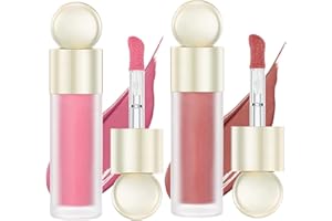 OHSN 2 Pezzi Blush Liquido Rare Beauty Blush in Crema Blush Crema Liquid Blush Matte Texture Leggera Liquid Blusher Lunga Durata Impermeabile Make up Crema di Fard Impermeabile e Dall'aspetto Naturale