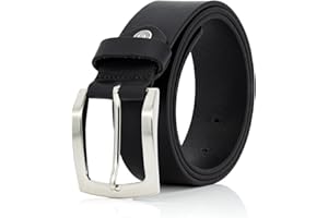 LINDENMANN Leder-Gürtel Herren 40 mm breit, Gürtel Herren Vollrindleder schwarz