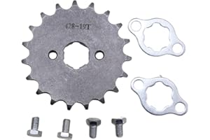 TRKIMAL Motorrad Motor Kettenritzel Kettenräder kleines Ersatz Zähne Gegen Ritzel für 50cc 70cc 90cc 110cc 125cc 140cc 160cc Dirt Pit Bike, Mini Bike, TaoTao, Roketa, Coolster, Sunl, ATV, Quad (428-19T, 20MM)