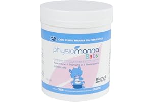PHYSIOMANNA BABY con pura Manna da Frassino, camomilla, melissa e finocchio, per il benessere gastrointestinale per bambini da 0 a 3 anni – barattolo, 100 gr
