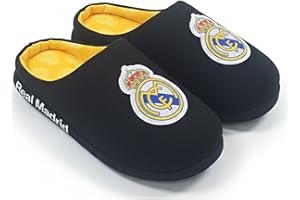 Real Madrid Zapatillas de casa para Niño y Adulto – Oficiales, cómodas y acolchadas (tallas 30/31 a 45/46)
