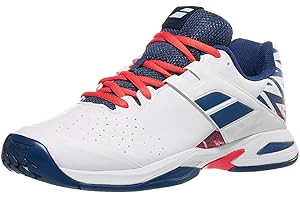 Babolat Garçon AC Jr Chaussures de Tennis Enfant Propulse All Court-Maintien, Amorti et Durabilité-Strap Large Enveloppant-Semelle Respirante Ortholite-Marque Française-Grey/Aero, 39 EU