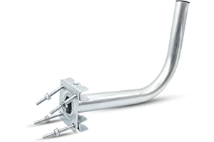 DOJA Barcelona | Staffa a L per Antenna Satellitare da Balcone | 33 x 25cm | Supporto Esterno | 1 Pezzo