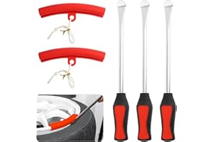 GTLM Tyre Levers Set,Bicycle Puncture Repair Kit Include 3PCS Bike Tyre Levers + 2PCS Rim Protectors for Tire Replacement,Tyre Levers for Bicycles Motorcycle Dirt Bike