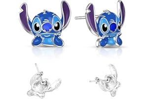 BITOWO Orecchini a forma di Stitch a tema anime, per ragazze, donne, bambini, amanti, carini, cartoni animati, orecchini a perno, amicizia, blu, per ragazze adolescenti, compleanni, bestie, lauree, colleghi,