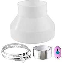 Riduttore Per Condotti 150mm A 100mm - Bianco In ABS Per Ventilazione E Aspirazione - Foto 5