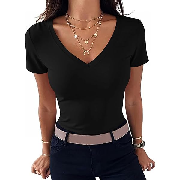 T-shirt Estiva Con Scollo A V Da Donna A Maniche Corte Basic Elegante Bottoni Top Da Donna Camicette Da Donna Camicetta Tunica In Cotone E Lino - Foto 9