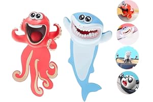 DOES NOT APPLY 2 pièces signet animal mignon âne/panda/requin/ctopus signet, ensemble de signets drôles 3D farfelus, marque-pages de dessins animés cadeaux pour garçons/filles/enfants (requin et poulpe)