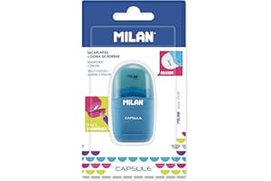 MILAN Blister taille-crayons gomme Capsule