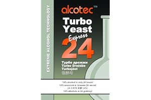 Turbohefe TURBO 24H PURE 205g - Alcotec Turbo Hefe Wodkahefe Wodka Destillieren Gärhefe Vodka Hooch Alkohol Alcoholmeter