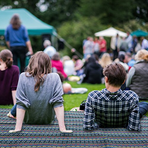 Extsud Outdoor Camping Picknick Matte Feuchtigkeit Pad Ethnische Art Tragbare Picknick Decke Wasserdicht Campingdecke Stranddecke mit Tragegriff Picknick Matte 200 x 150cm - 3