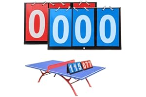 ‎YURINWOO Anzeigetafel, 4 Stellig Tragbare Anzeigetafel, Flip Sport Anzeigetafel Wasserdichte, 0-99 Multifunktionsanzeiger für Basketball,Fußball,Volleyball,Baseball,Schwimmen Für Wettkämpfe Indoor und Outdoor