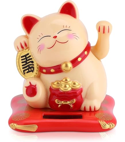 Goodeco Zonne-kattenstandbeeld ornament met vogelbadfunctie