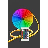 BUFFER 3 Metre Neon LED Işık, Esnek Dekoratif RGB Renkli Ortam ve Oda Aydınlatması, Uzaktan Kumandalı