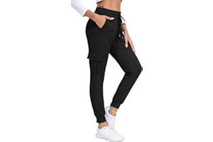 JINSHI Pantaloni Cargo Donna Pantaloni Tuta Fodera in Micropile Caldi Sportivi Felpa Jogger Invernali con Grandi Tasche