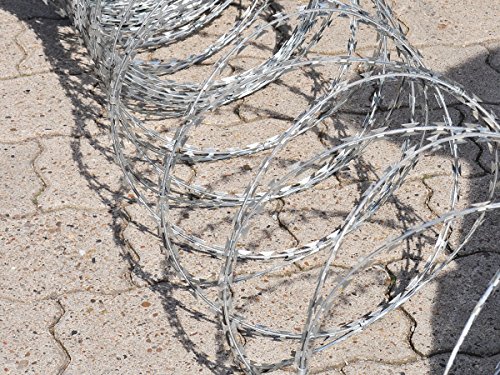 Natodraht, Sperrdraht, Stacheldraht, Klingendraht Ø 45 cm bis 10 m Länge + Handschuhe - 3