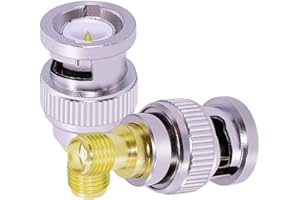 CNARIO SMA to BNC Coax Adapter SMA Female to BNC Male Coaxial Connectors for SDR, Handheld Radios, Scanner, Walkie Talkie, Coaxial Adapter 2PCS