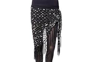 Leemiman Belly Dance Hip Belt for Women Dancing Costume Hip Scarves Skirt…