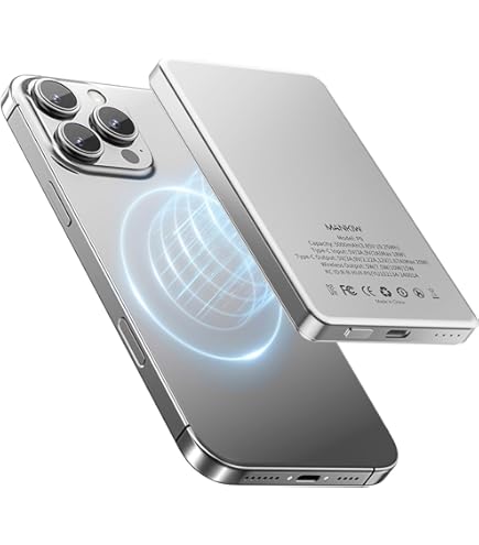 ONISM Externe accu, draadloos, magnetisch, 10.000 mAh, powerbank