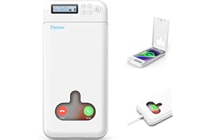 Dayear Caja de Bloqueo para Teléfono con Temporizador, Caja de Casillero para Android Phone/iPhone(Máximo 6,7 Pulgadas), Cárcel Telefónica Timed Lock Box para Que los Niños se Concentren Más(Blanco)