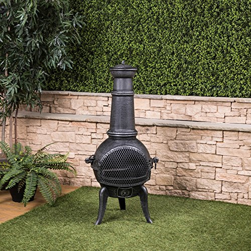 109cm Medium Cast Iron Chiminea Garden Outdoor Store
