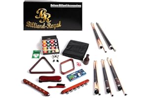 ‎BILLIARD-ROYAL Billiard-Royal Billard Accessoires-Set Zubehörset Queues Kugeln Triangel Bürste Billardkreide