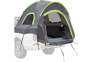 VEVOR Tente de camionnette, 1524-1585 mm, Tente de lit de Camion imperméable PU2000 mm pour Camping, Coque de Camping-Car Robuste pour 2 à 3 Personnes, avec fenêtres à Double Couche, Sac de Rangement