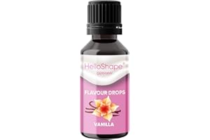 ‎HELLOSHAPE Flavour Drops zuckerfrei 30 ml - Vanille | Geschmackstropfen OHNE KALORIEN zum Süßen mit Dosierhilfe | vegan | Für Naturjoghurt, Porridge oder Quark - Hello Shape