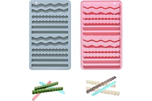 MisFun 2 Pièces Moule Pepites de Chocolat, Bâtonnets Biscuits Silicone, Moule à Biscuits pour Chien, Tapis de Cuisson Réutilisable, Antiadhésif, pour Biscuits Chocolats Friandises Chiens