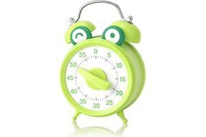 Vspek Temporizador Visual, Temporizador de Cuenta Regresiva de 60 Minutos, Temporizador de Cocina, Herramienta de Gestión del Tiempo para Niños y Adultos-Rana Verde