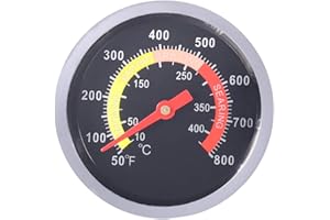 QIGESHILIU BBQ Thermometer Outdoor Barbecue Smoker Grill Stainless Steel barbecue thermometers, 10-400 ℃ / 50-800 ℉ BBQ Temperature Gauge for Weber, Charbroil, Chargriller, Blooma, Brinkmann, kamado