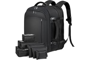 Lekespring Sac à Dos Voyage Cabine Ryanair 40x20x25, Sac à Dos Ordinateur Portable 14 Pouces pour Homme Femme avec 6 Sacs d'Organisation