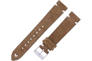 Overhil1s Bandas de Reloj de Cuero Handmade for Hombres Mujeres 18mm 20 mm Multicolor Cuero Reloj Correas de Gamuza