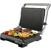 BLACK+DECKER - Electric Grill 2200W, Opening 180&deg;, Non-stick