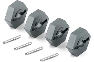 kingsea RC anteriore e posteriore in alluminio mozzi ruota adattatore driver esagonale 12 mm aggiornamento 7154 compatibile con Traxxas 4x4 Slash E-Revo Summit 1/16 camion auto