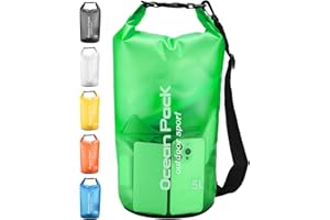 Henrycares Waterproof Dry Bag 20L 10L 5L, Sack with Phone Dry Bag and Long Adjustable Shoulder Strap Included, for Traval, Camping, Hiking, Swimming, Boating, Fishing