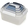 Joseph Joseph Nest Lock, 5 Piece Plastic Food Kitchen Storage Container set with lids, Leak Proof, Airtight, Space Saving, BPA free- Blue, Sky
