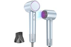 HEXTEK secador pelo, 1700W Secador Pelo profesional Ionico,motor sin escobillas de alta velocidad de 110.000 RPM, 200 Millones cuidado del cabello con iones negativos,para Viaje y Casa,Regalo(Azul)