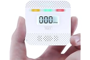 Carbon Monoxide Detector Mini CO Alarm Carbon Monoxide Alarm for Car Caravan Home School Office,with Audible 85DB Alarm and Light Alert, (2 x AAA Batteries NOT Included) by Covienapp