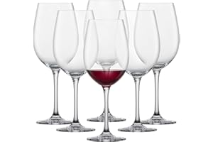 SCHOTT ZWIESEL Copas de vino tinto Classico (set de 6), copas clásicas de clarete para vino tinto, copas de cristal Tritan aptas para lavavajillas, fabricadas en Alemania (art. nº. 123653)