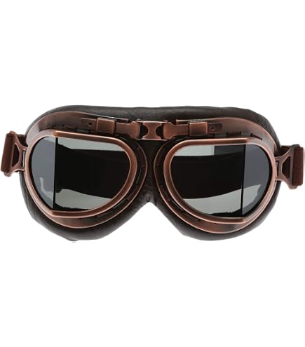 Halcyon Mark 410 Motorcycle and Classic Car Goggles with Real