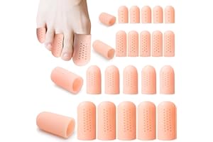 XIANGLONGY 24 Piezas de Protector Dedos Pie, Protector Dedos Pie Transpirable, Protector dDedos Pies Silicona, 4 Tamaños, Previene Callos y Ampollas y Alivia el Dolor por Fricción