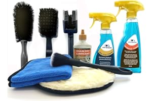 Ultrafashs Kit de lavage pour moto tout-terrain – Kit de nettoyage et de nettoyage de qualité supérieure pour garde-boue, jantes et peinture. Comprend un nettoyant pour moto (560 ml), un nettoyant